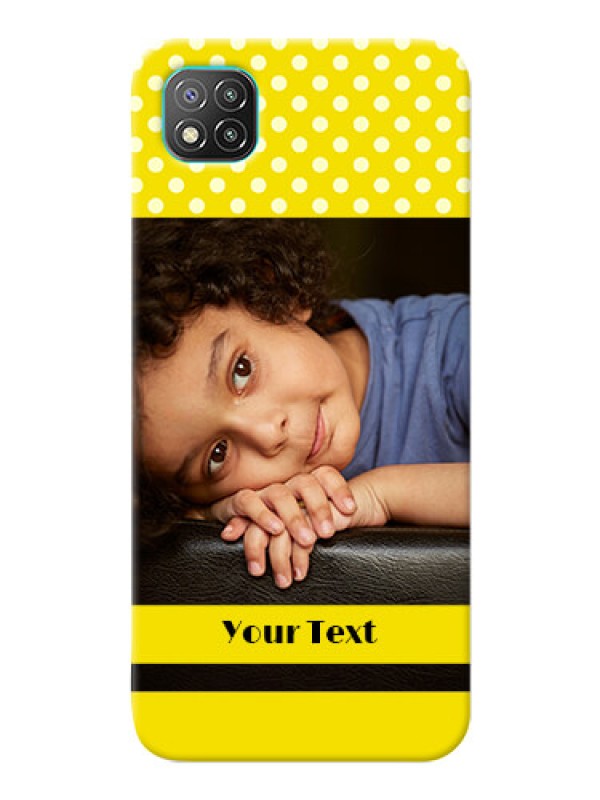 Custom Poco C3 Custom Mobile Covers: Bright Yellow Case Design