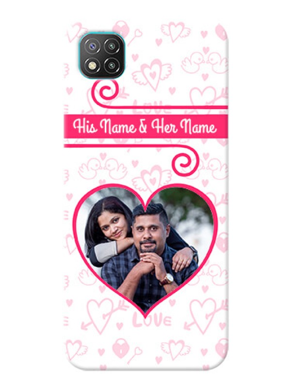 Custom Poco C3 Personalized Phone Cases: Heart Shape Love Design