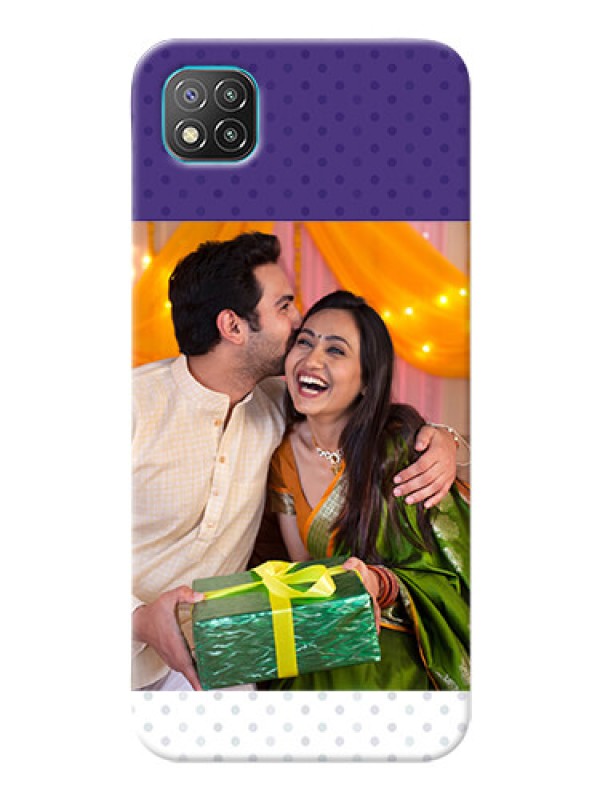 Custom Poco C3 mobile phone cases: Violet Pattern Design