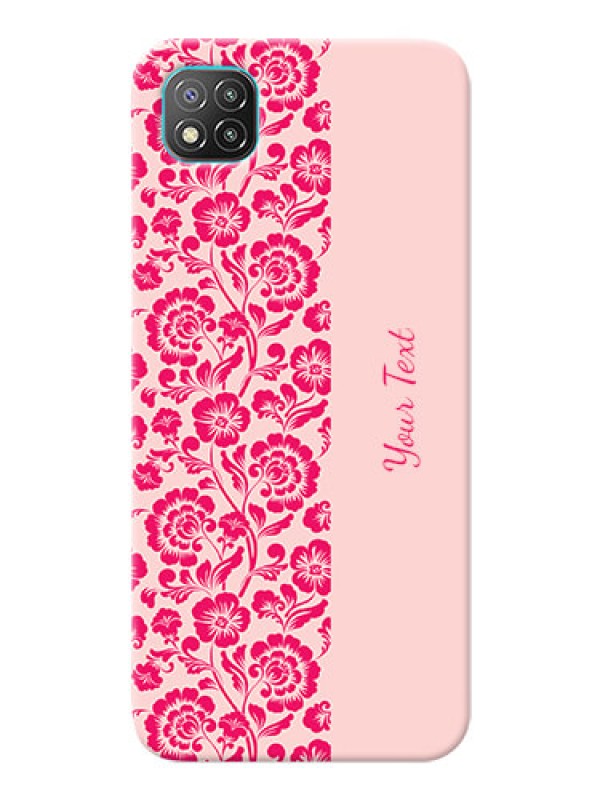 Custom Poco C3 Phone Back Covers: Attractive Floral Pattern Design
