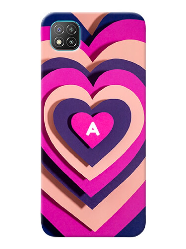 Custom Poco C3 Custom Mobile Case with Cute Heart Pattern Design
