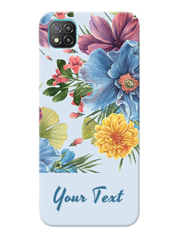 Custom Poco C3 Custom Phone Cases: Stunning Watercolored Flowers Painting Design