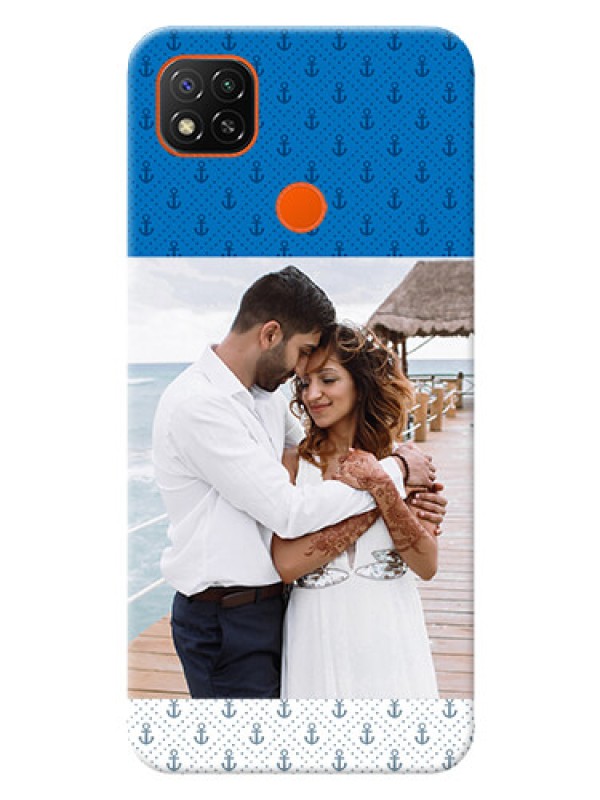 Custom Poco C31 Mobile Phone Covers: Blue Anchors Design