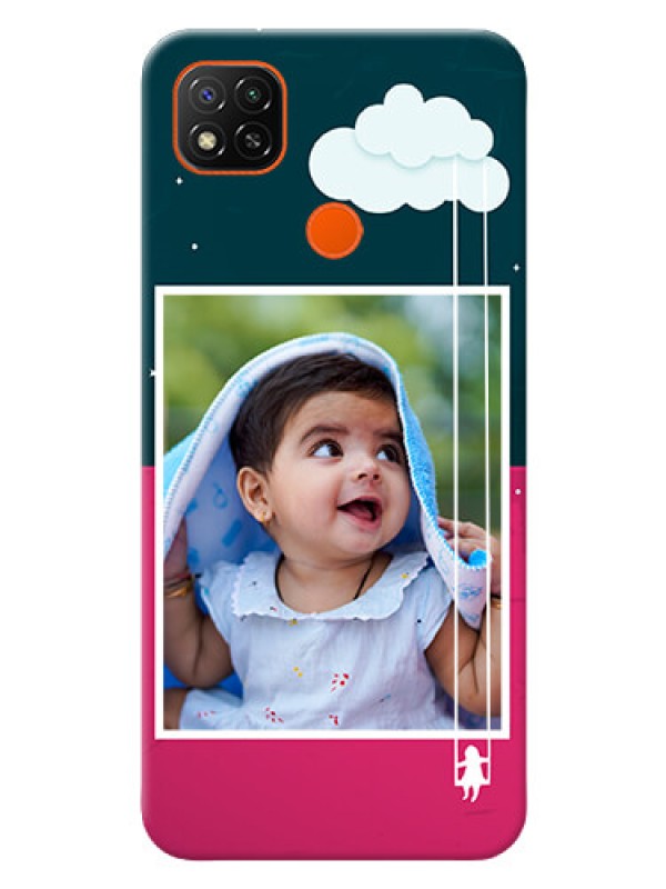 Custom Poco C31 custom phone covers: Cute Girl with Cloud Design