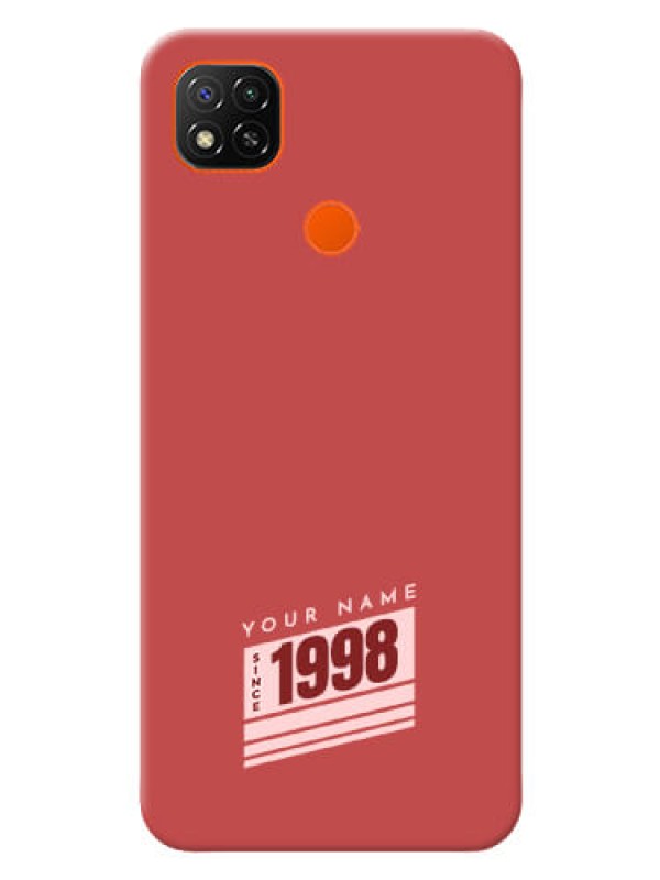 Custom Poco C31 Phone Back Covers: Red custom year of birth Design