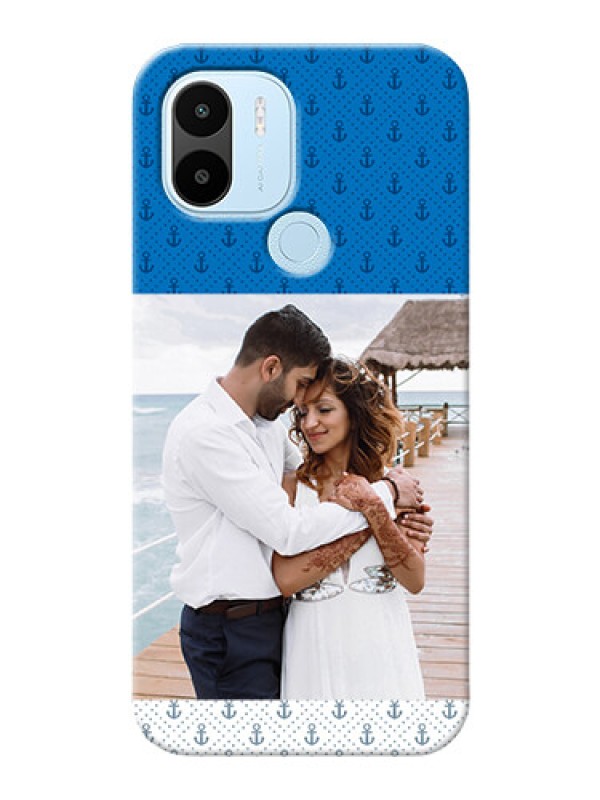 Custom Poco C50 Mobile Phone Covers: Blue Anchors Design