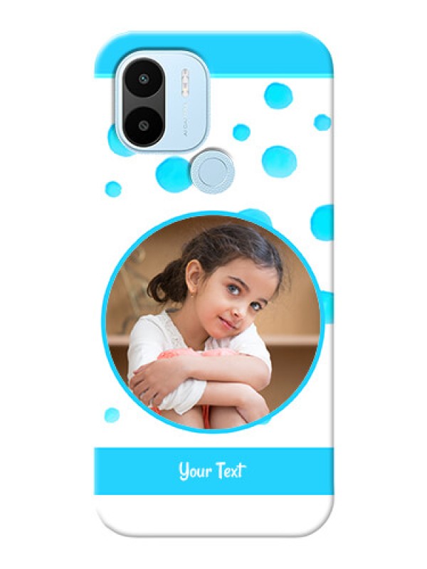 Custom Poco C50 Custom Phone Covers: Blue Bubbles Pattern Design