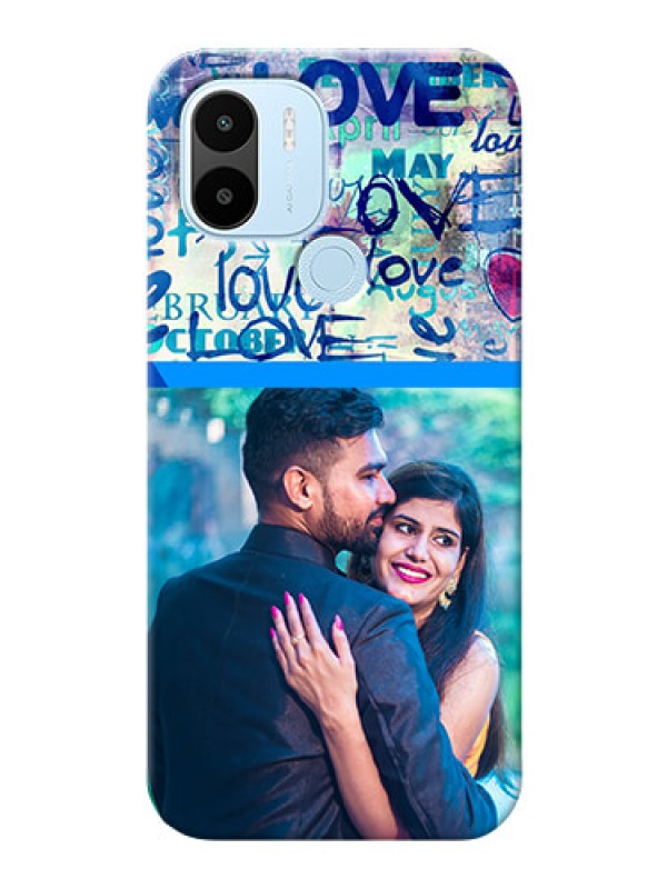 Custom Poco C50 Mobile Covers Online: Colorful Love Design