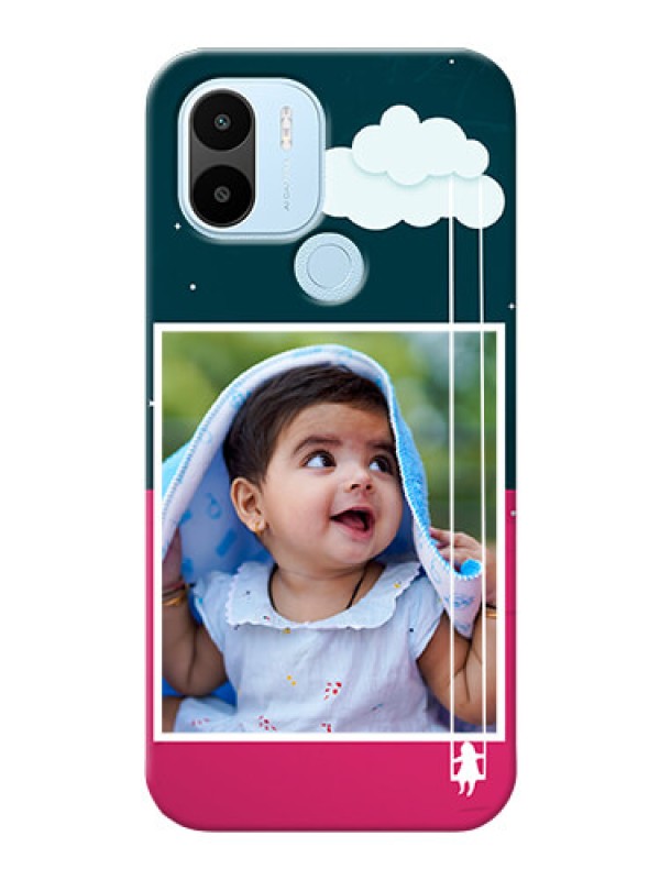 Custom Poco C50 custom phone covers: Cute Girl with Cloud Design