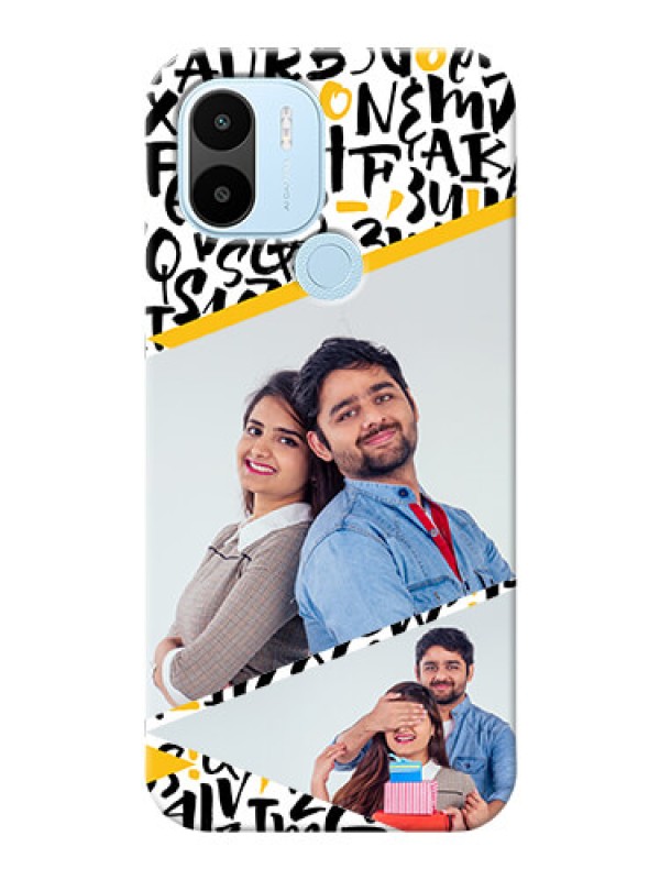 Custom Poco C50 Phone Back Covers: Letters Pattern Design