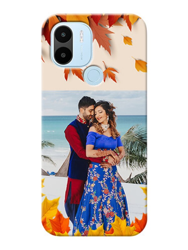Custom Poco C50 Mobile Phone Cases: Autumn Maple Leaves Design