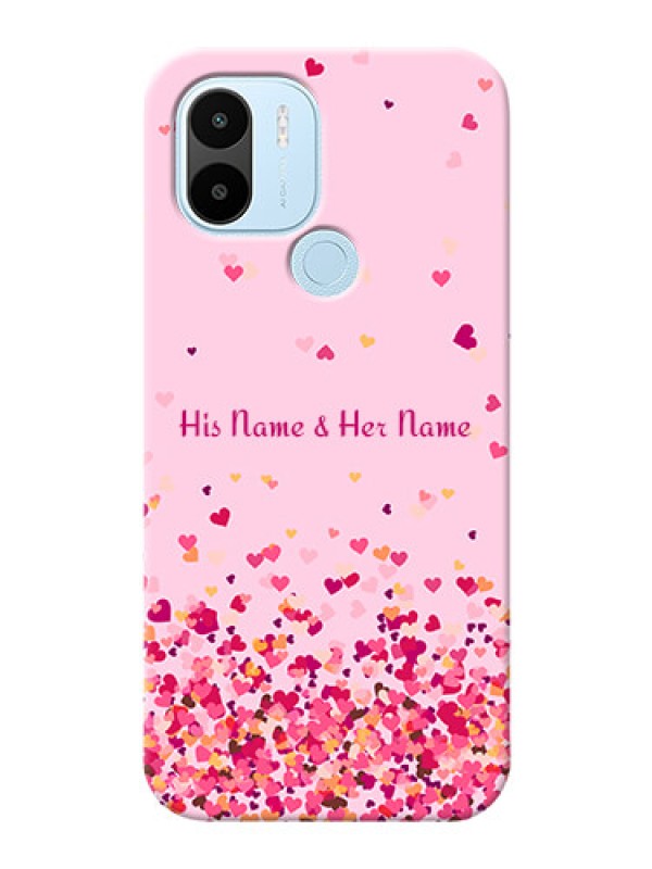 Custom Poco C50 Phone Back Covers: Floating Hearts Design