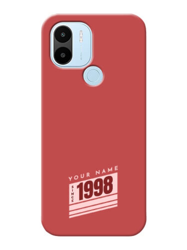 Custom Poco C50 Phone Back Covers: Red custom year of birth Design