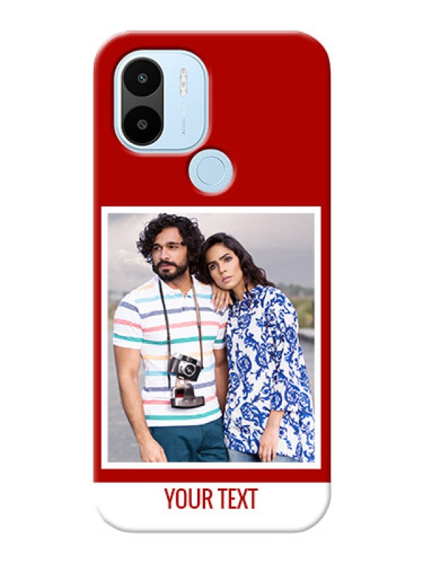Custom Poco C51 mobile phone covers: Simple Red Color Design