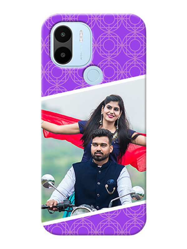 Custom Poco C51 mobile back covers online: violet Pattern Design