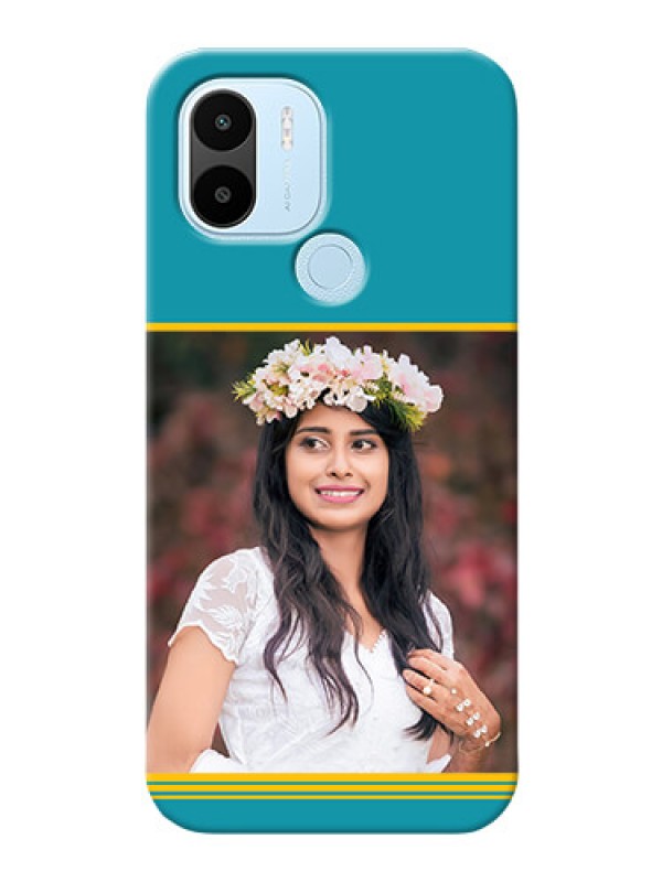 Custom Poco C51 personalized phone covers: Yellow & Blue Design 