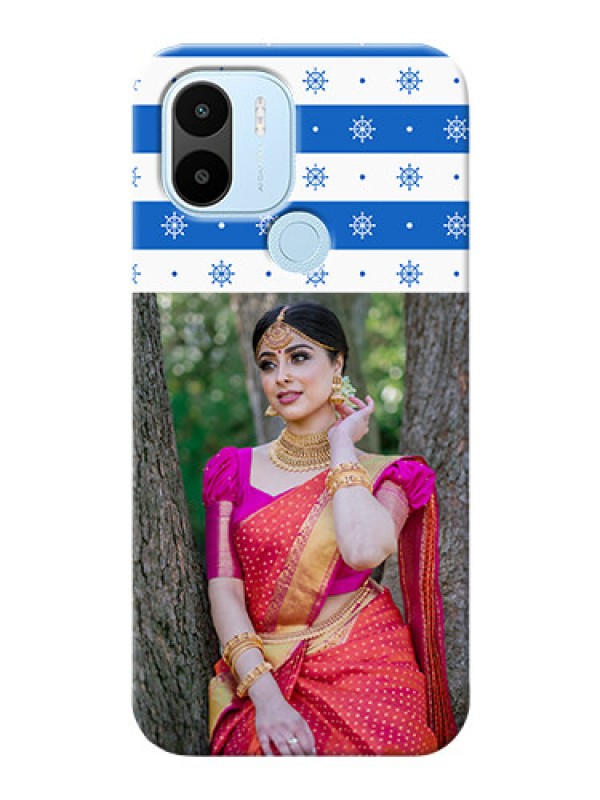Custom Poco C51 custom mobile covers: Snow Pattern Design