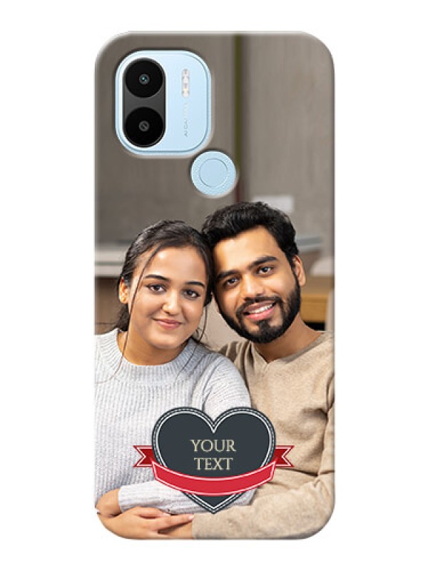 Custom Poco C51 mobile back covers online: Just Married Couple Design