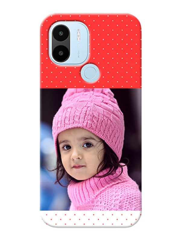 Custom Poco C51 personalised phone covers: Red Pattern Design