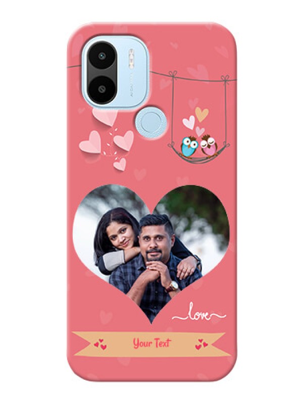 Custom Poco C51 custom phone covers: Peach Color Love Design 