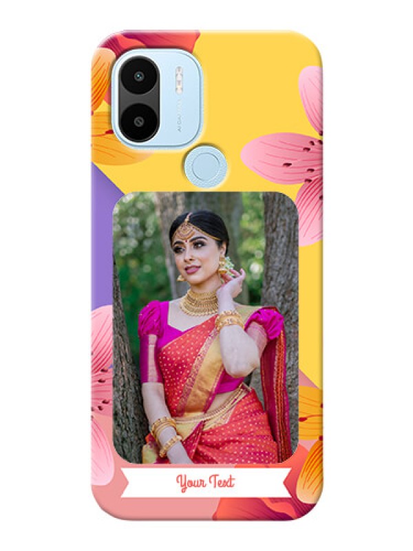 Custom Poco C51 Mobile Covers: 3 Image With Vintage Floral Design