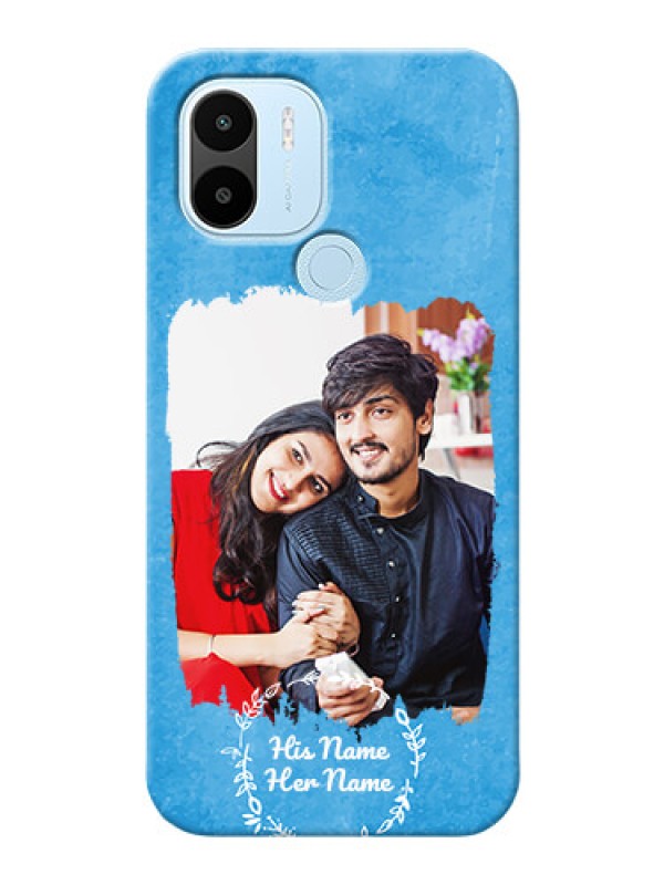 Custom Poco C51 custom mobile cases: Blue Color Vintage Design