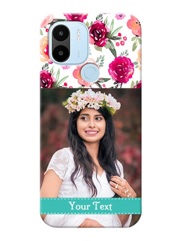 Custom Poco C51 Personalized Mobile Cases: Watercolor Floral Design