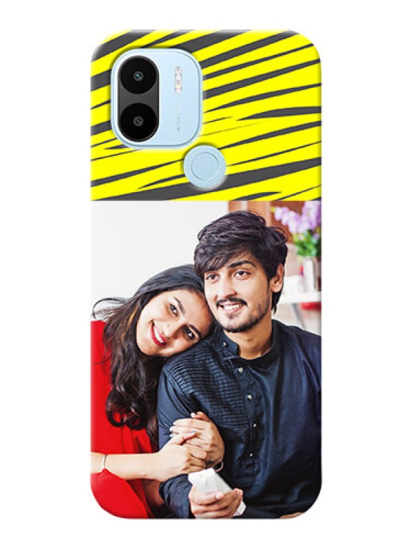 Custom Poco C51 Personalised mobile covers: Yellow Abstract Design