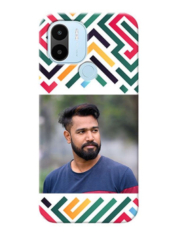 Custom Poco C51 Custom Mobile Case with Colorful Maze Pattern Design