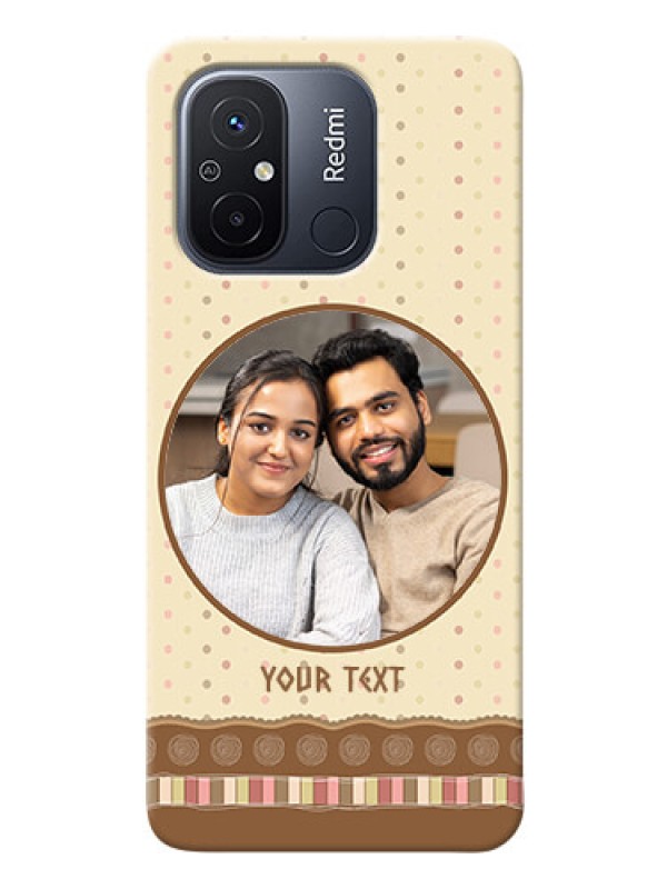 Custom Poco C55 Mobile Cases: Brown Dotted Mobile Case Design