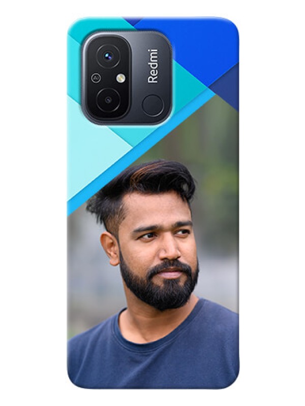 Custom Poco C55 Phone Cases Online: Blue Abstract Cover Design