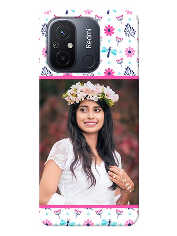 Custom Poco C55 Mobile Covers: Colorful Flower Design