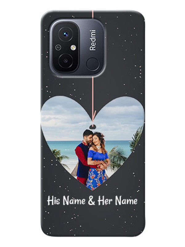 Custom Poco C55 custom phone cases: Hanging Heart Design