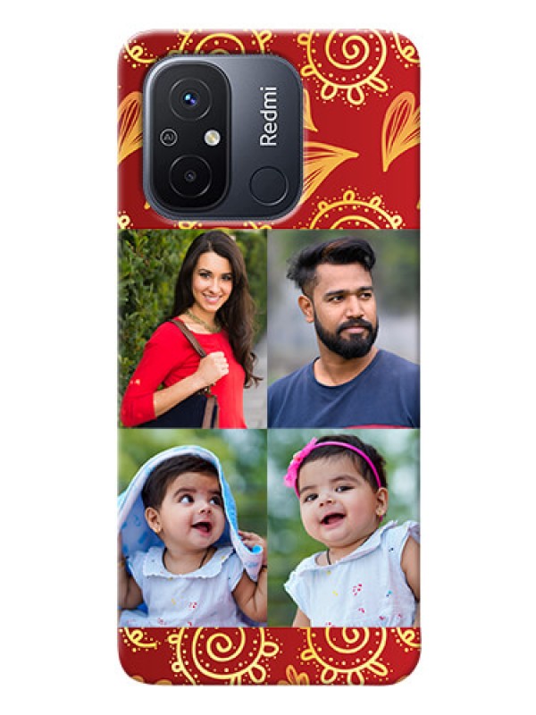 Custom Poco C55 Mobile Phone Cases: 4 Image Traditional Design