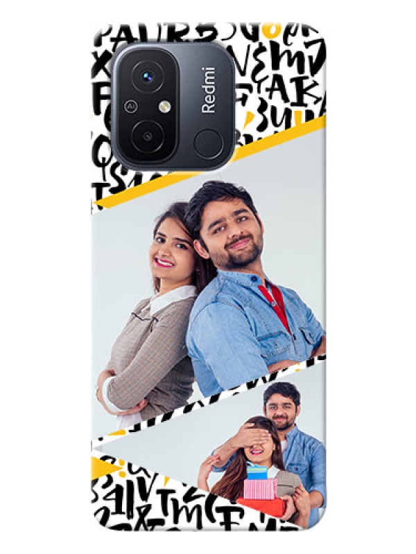 Custom Poco C55 Phone Back Covers: Letters Pattern Design