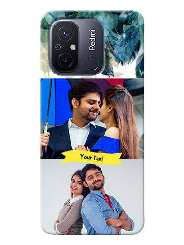 Custom Poco C55 Phone Cases: Image with Boho Peacock Feather Design