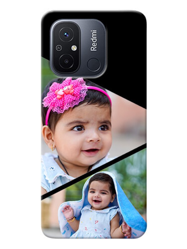 Custom Poco C55 mobile back covers online: Semi Cut Design