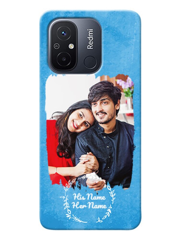 Custom Poco C55 custom mobile cases: Blue Color Vintage Design