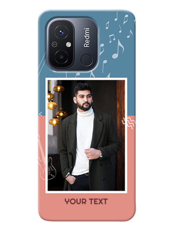 Custom Poco C55 Phone Back Covers with Color Musical Note Design