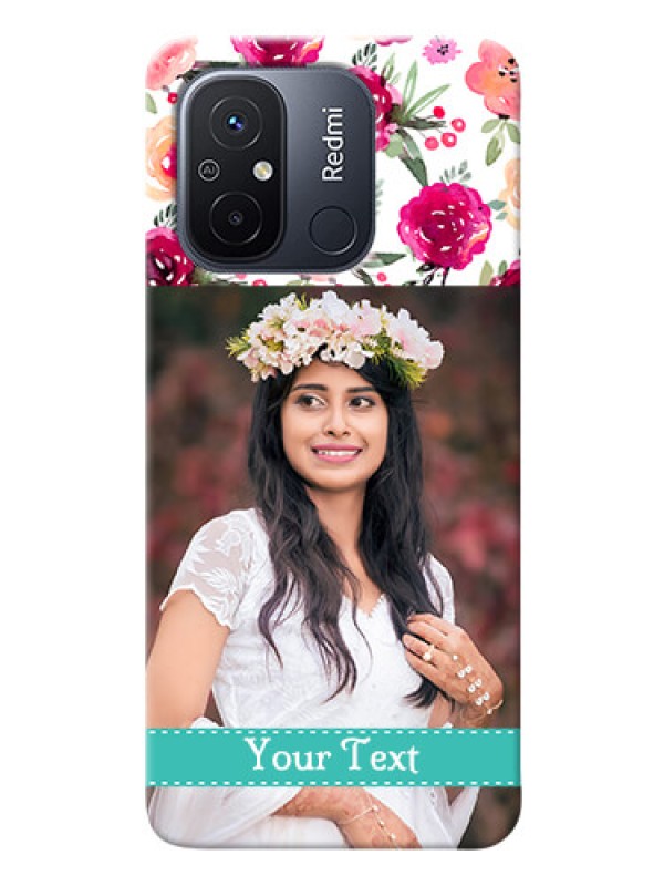 Custom Poco C55 Personalized Mobile Cases: Watercolor Floral Design