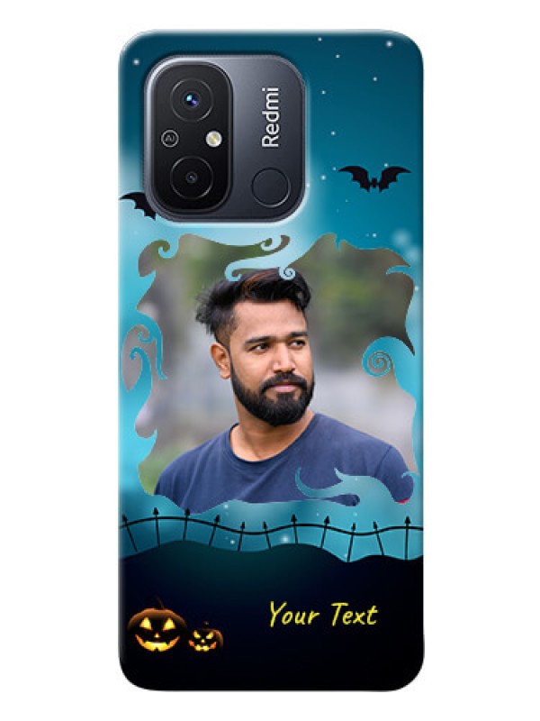 Custom Poco C55 Personalised Phone Cases: Halloween frame design