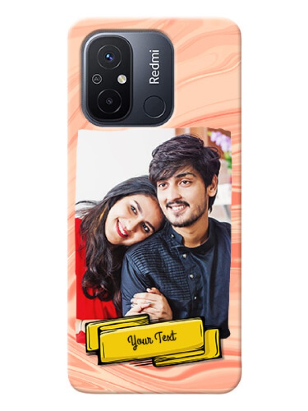 Custom Poco C55 Customized Phone Cases: Marble Texture Design