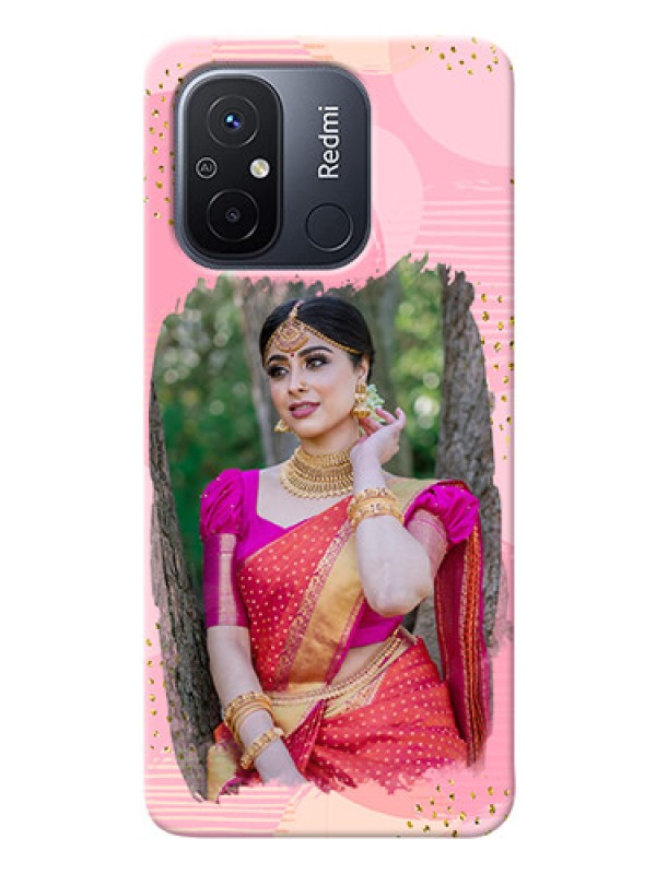 Custom Poco C55 Phone Covers for Girls: Gold Glitter Splash Design