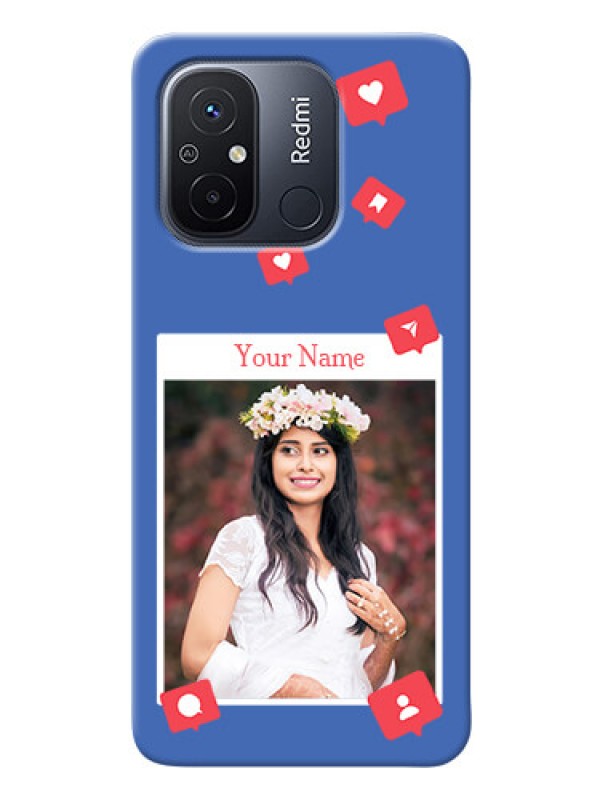 Custom Poco C55 Back Covers: Like Share And Comment Design