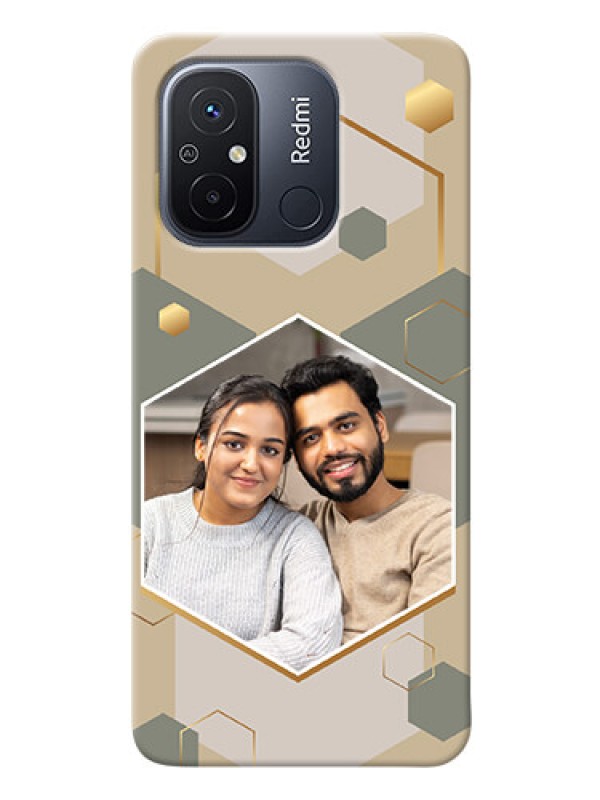 Custom Poco C55 Phone Back Covers: Stylish Hexagon Pattern Design