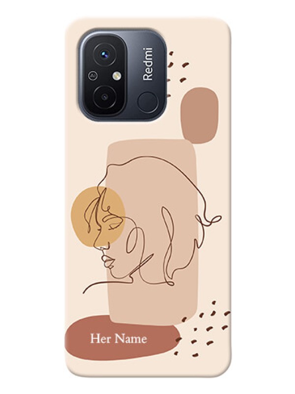 Custom Poco C55 Custom Phone Covers: Calm Woman line art Design