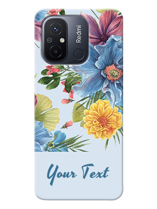 Custom Poco C55 Custom Phone Cases: Stunning Watercolored Flowers Painting Design