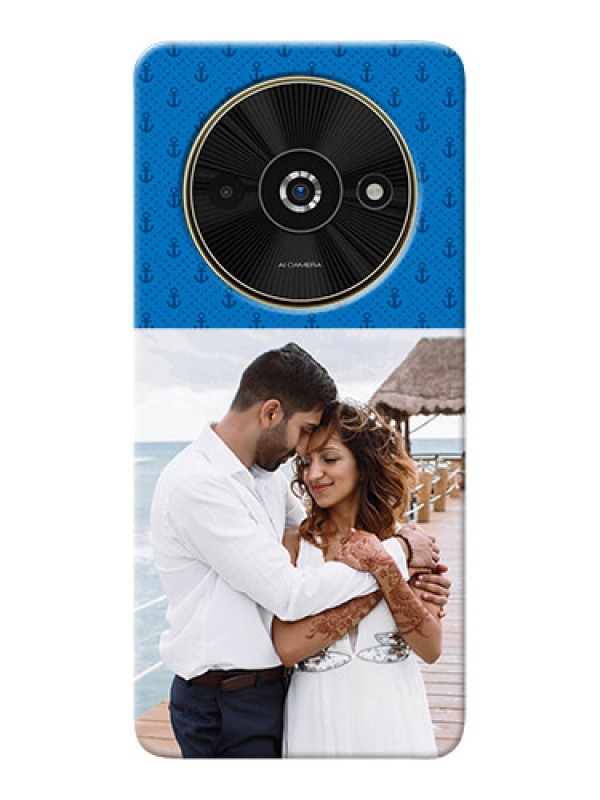 Custom Poco C61 Mobile Phone Covers: Blue Anchors Design