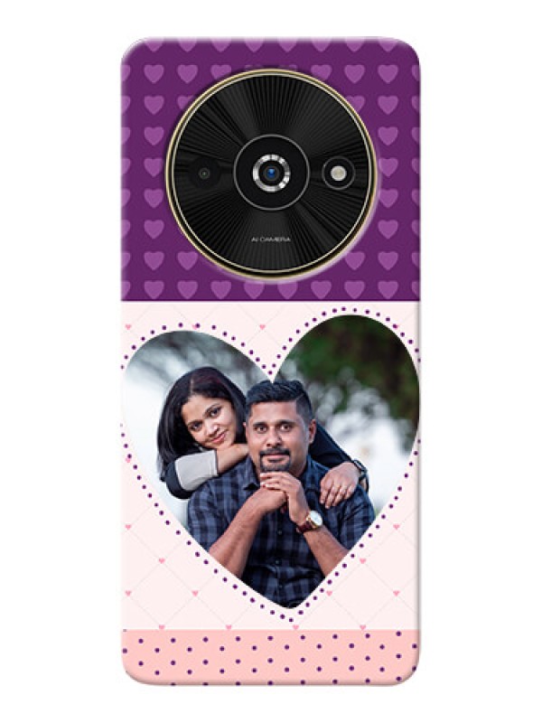 Custom Poco C61 Mobile Back Covers: Violet Love Dots Design