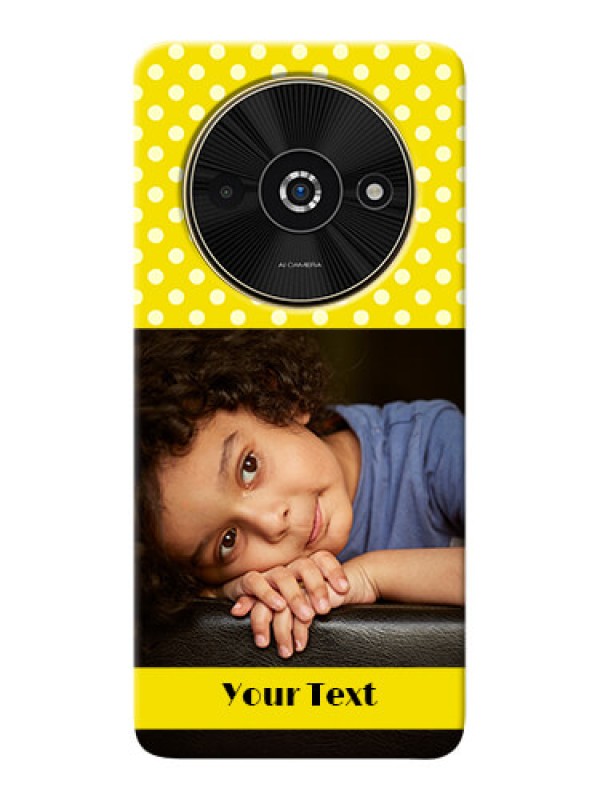 Custom Poco C61 Custom Mobile Covers: Bright Yellow Case Design